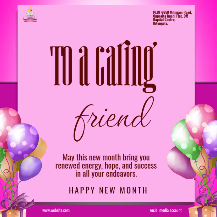 national send a card to a friend day Instagram Post template
