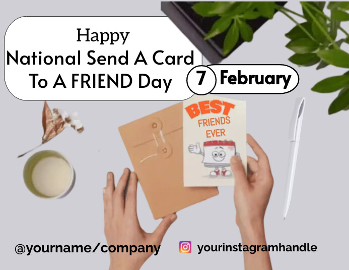 Plantilla de National Send A Card To A Friend Day Editable | PosterMyWall