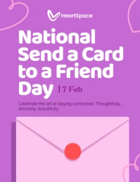 National Send a Card to a Friend Day Flyer Løbeseddel (US Letter) template