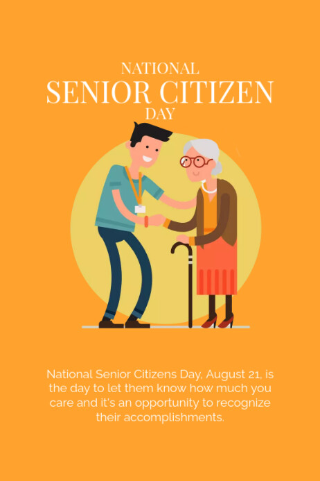 Senior Day Graphics National Senior Citizen Day Poster Template | PosterMyWall