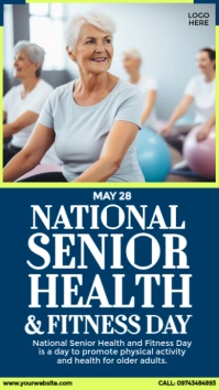 National Senior Health and Fitness Day Ad História do Instagram template