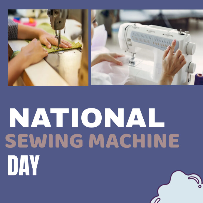 national sewing machine day Template | PosterMyWall