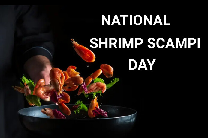 Scampi Gif Rice NATIONAL SHRIMP SCAMPI DAY Template | PosterMyWall