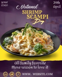 National Shrimp Scampi Day  Instagram Portrait template