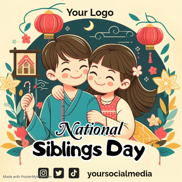 National Siblings Day Celebration Template | PosterMyWall