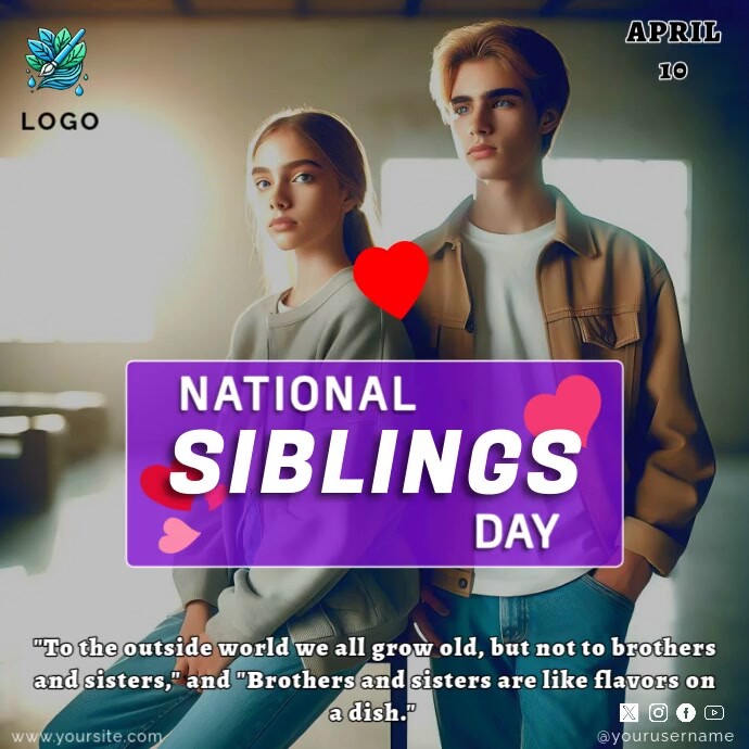 Plantilla de National Siblings Day | PosterMyWall