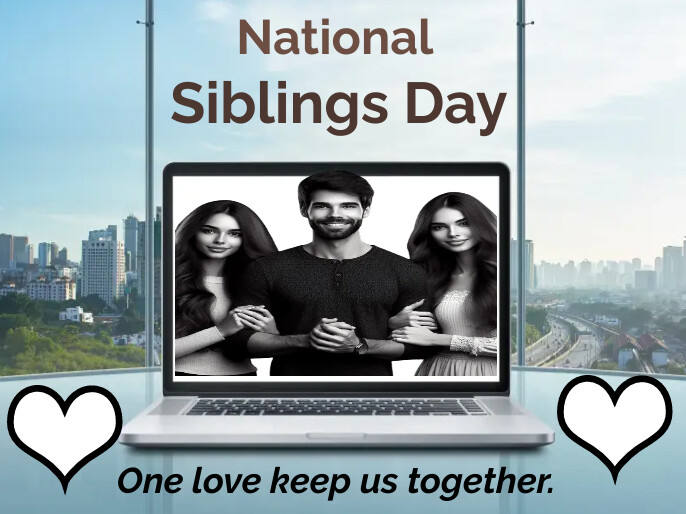 Plantilla de National siblings day design template | PosterMyWall