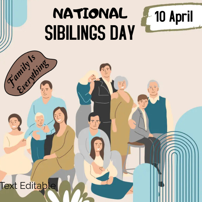 Plantilla de National siblings day design template | PosterMyWall