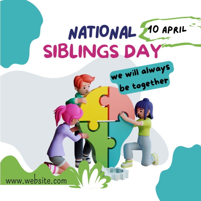 National siblings day Template | PosterMyWall