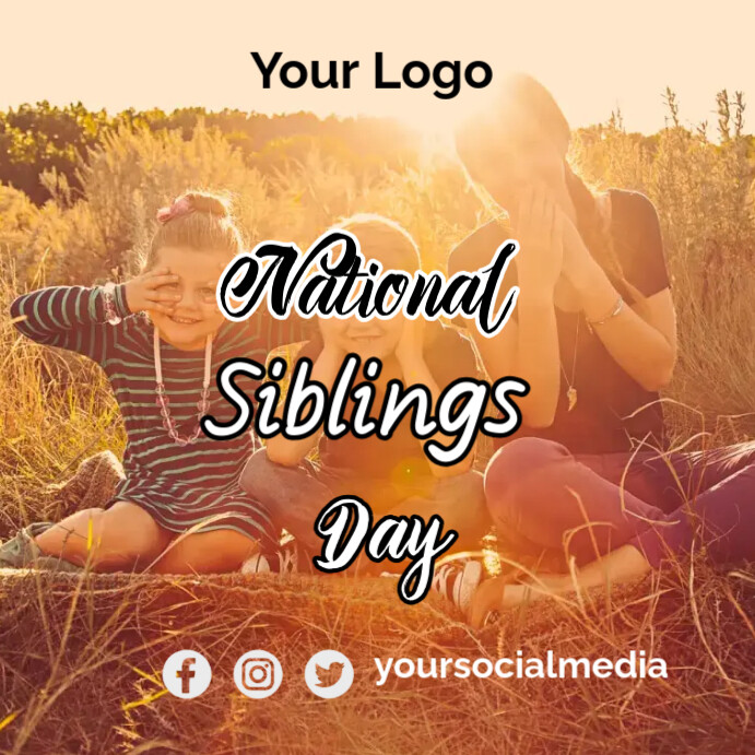 Plantilla de National Siblings Day Poster | PosterMyWall