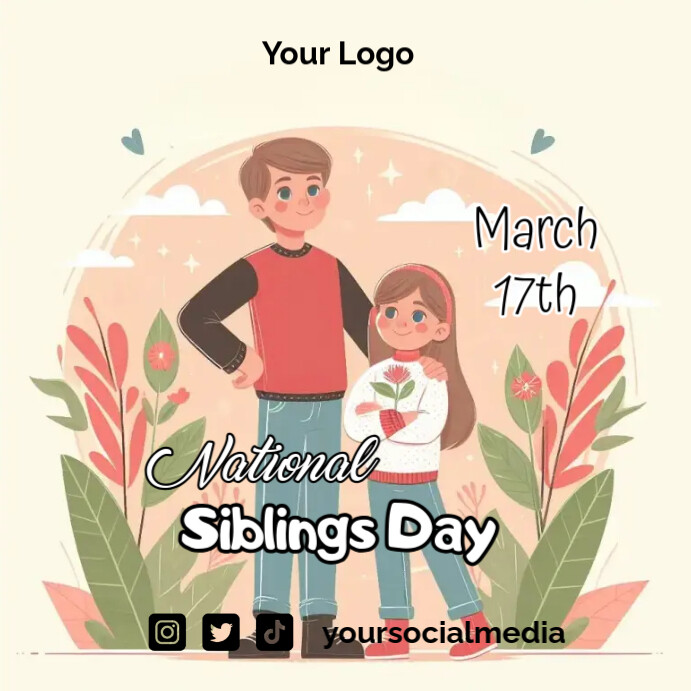 National Siblings Day Poster Template | PosterMyWall