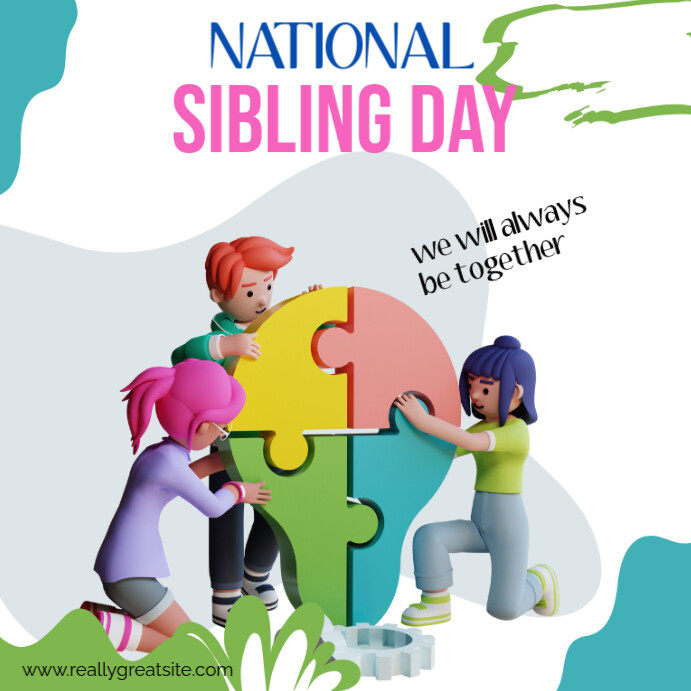 National Siblings Day Siblings Day Siblings Illustration Template ...