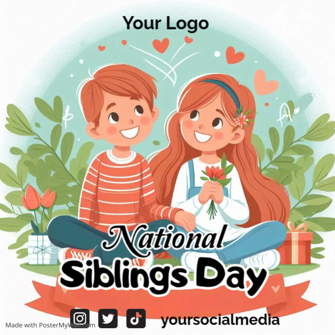 National Siblings Day Template Design | PosterMyWall