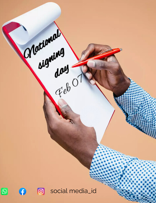 National signing day Template PosterMyWall