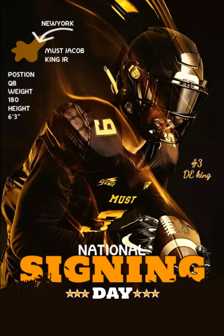 Fan Signing Event Poster Example NATIONAL SIGNING DAY TEMPLATE | PosterMyWall