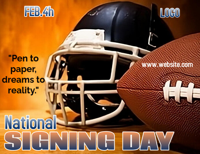 National signing day Template PosterMyWall