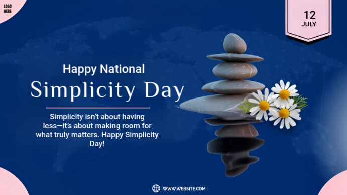 National simplicity day Digital Display (16:9) template