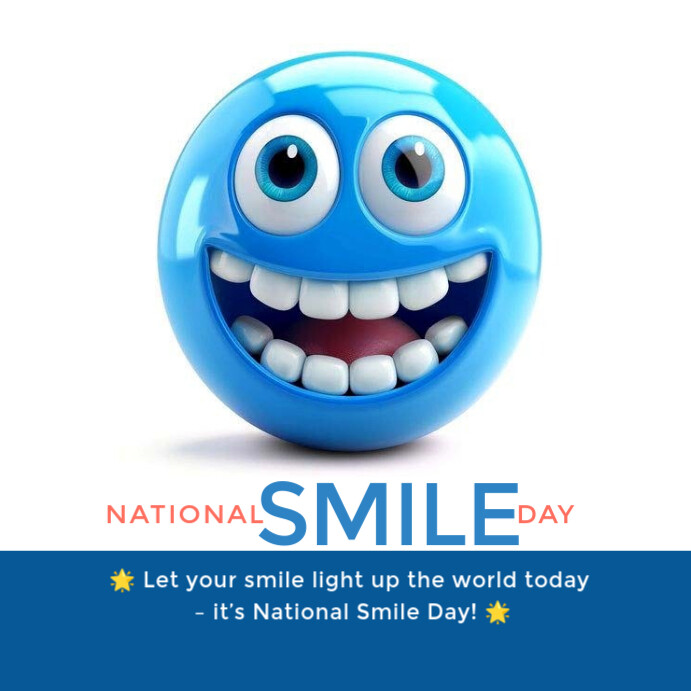 National smile day Instagram Post template