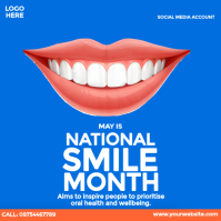 National Smile Month Сообщение Instagram template