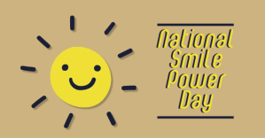 National Smile Power Day Изображение, которым поделились на Facebook template