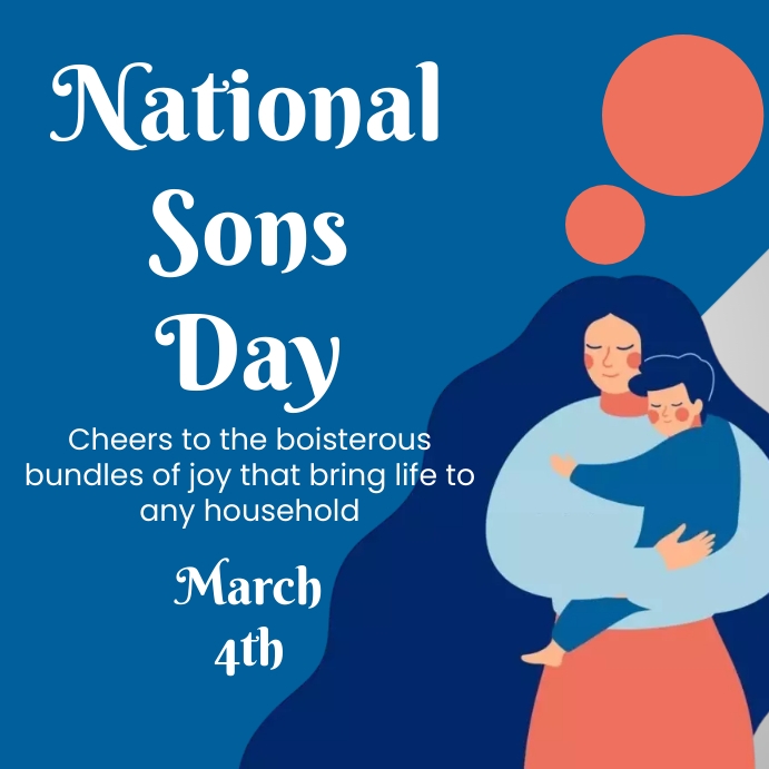 National Sons Day Instagram-bericht template