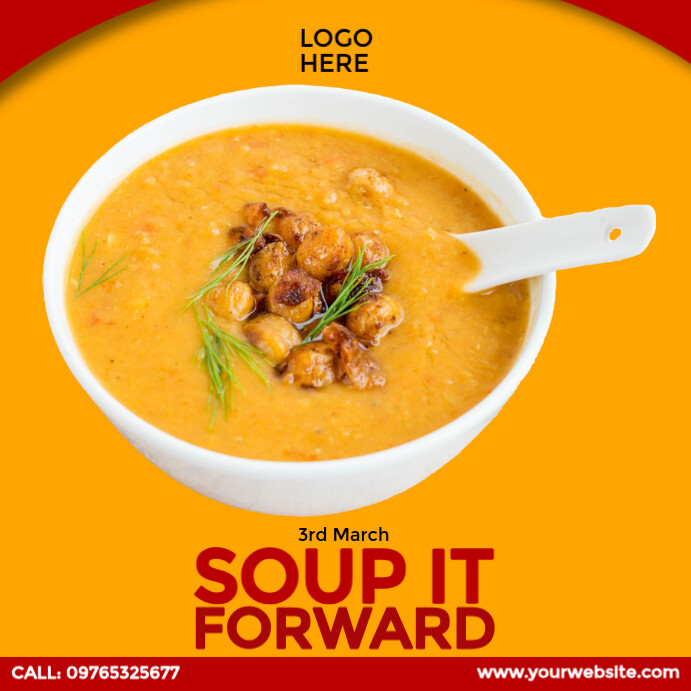 National Soup It Forward Day Instagram Post template