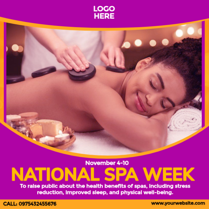 National Spa Week Template | PosterMyWall