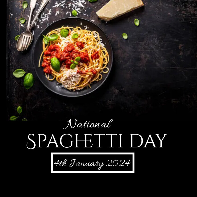 National spaghetti day Instagram post template