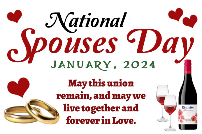 National Spouses Day ป้าย template