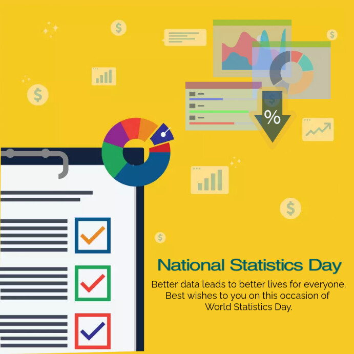 Stat Day Example Copy of National Statistics Day | PosterMyWall
