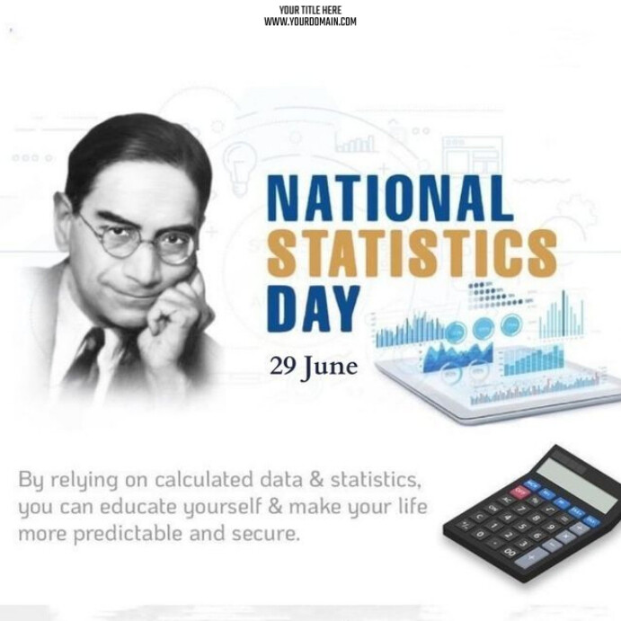 Stat Day Example Copy of National Statistics Day | PosterMyWall
