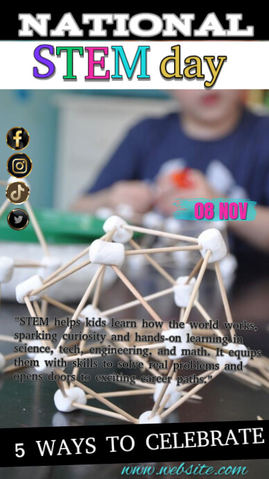 National Stem Day Math National stem day Template | PosterMyWall