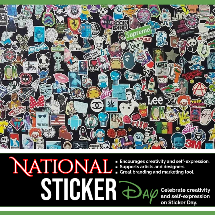 Sticker Label Day National Sticker Day Template | PosterMyWall