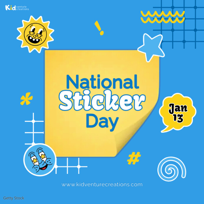 Plantilla de National Sticker Day Design | PosterMyWall