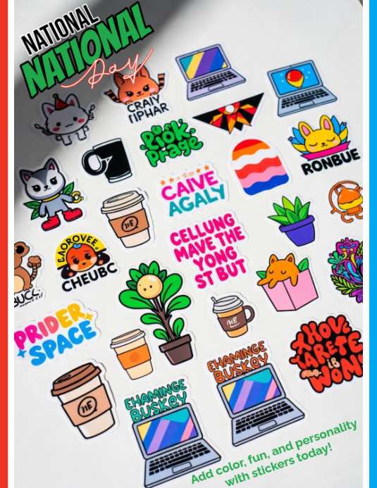 Plantilla de National Sticker Day | PosterMyWall