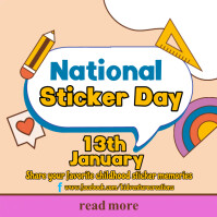 Sticker Label Day National Sticker Day Event Template | PosterMyWall