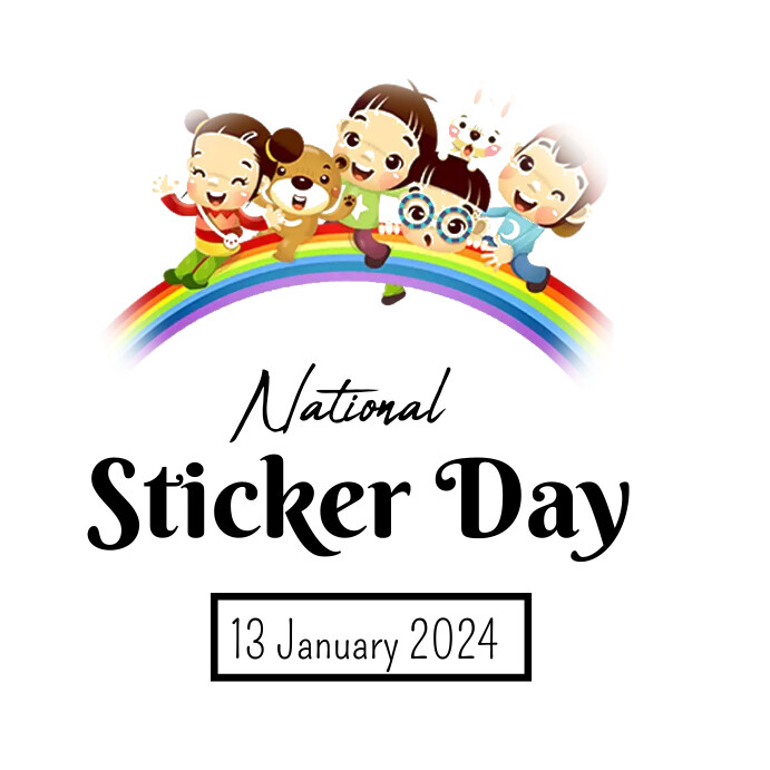 National sticker day Instagram post Template | PosterMyWall