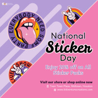 National Sticker Day Template | PosterMyWall