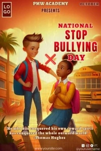 National Stop Bullying Day Poster template