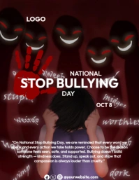 National Stop Bullying Day Template  Flyer (us Letter) Pamflet (Letter AS)