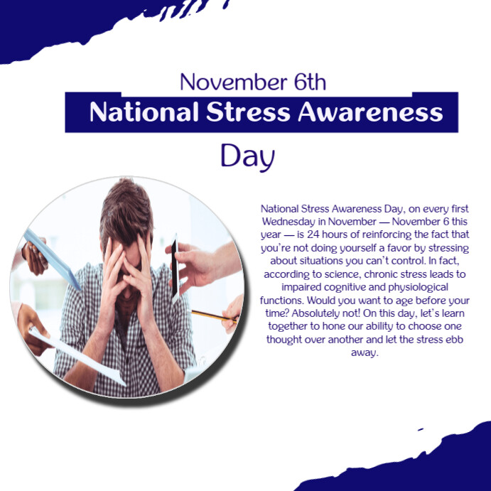 national stress awareness day Template | PosterMyWall