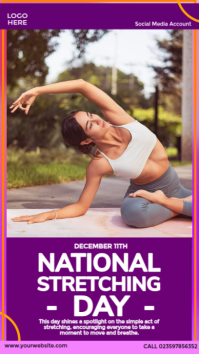 National Stretching Day Instagram Story template