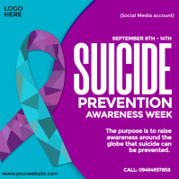 Cor-de-rosa Suicide Prevention Awareness Message Instagram Template