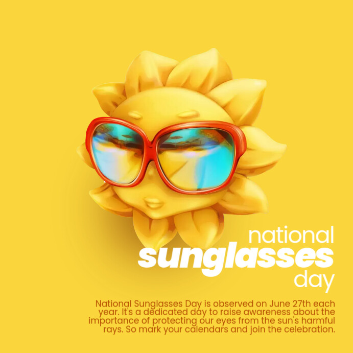 National Sunglasses Day Instagram Post Template PosterMyWall