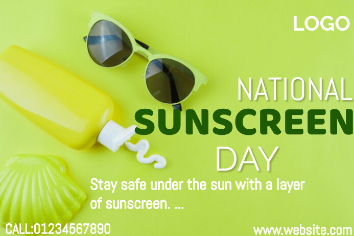 Copy of National Sunscreen day | PosterMyWall