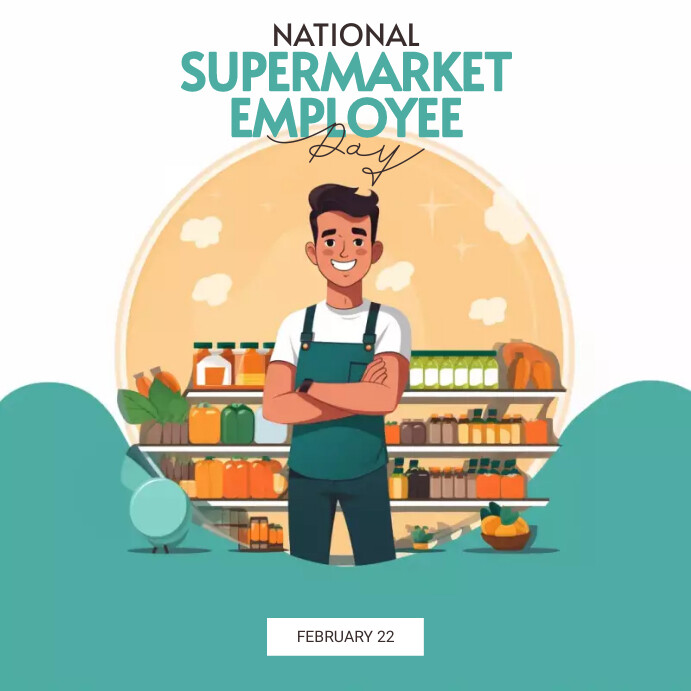 National Supermarket Employee Day template PosterMyWall