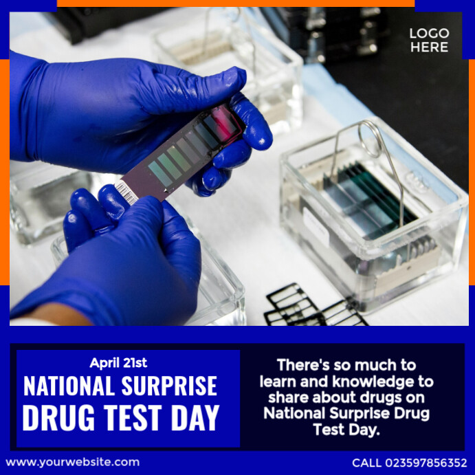 National Surprise Drug Test Day Template | PosterMyWall