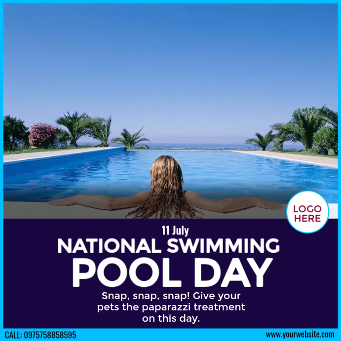 National Swimming Pool Day Template | PosterMyWall