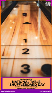 National Table Shuffleboard Day Design Instagram Story template