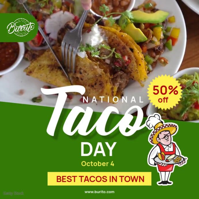 National taco day discount template PosterMyWall